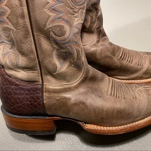 Nocona Cowboy Western Leather Boots - Size 8 - Made in USA